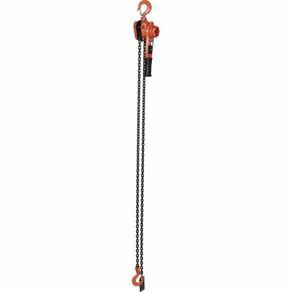 Vestil - 2,000 Lb Lifting Capacity, 10' Lift Height, Lever Hoist - Made from Chain - Exact Industrial Supply