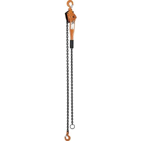 Vestil - 3,000 Lb Lifting Capacity, 10' Lift Height, Lever Hoist - Made from Chain - Exact Industrial Supply