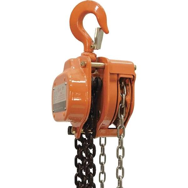 Vestil - 3,000 Lb Lifting Capacity, 20' Lift Height, Hand Hoist - Made from Chain - Exact Industrial Supply