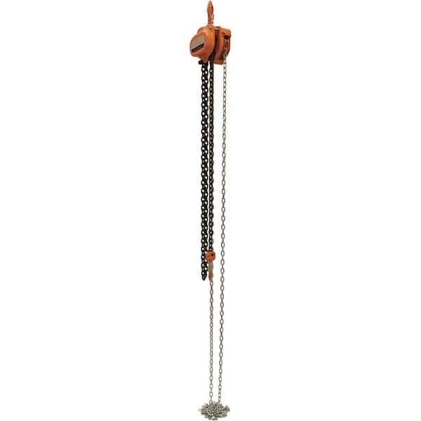 Vestil - 3,000 Lb Lifting Capacity, 10' Lift Height, Hand Hoist - Made from Chain - Exact Industrial Supply