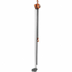 Vestil - 2,000 Lb Lifting Capacity, 15' Lift Height, Hand Hoist - Made from Chain - Exact Industrial Supply