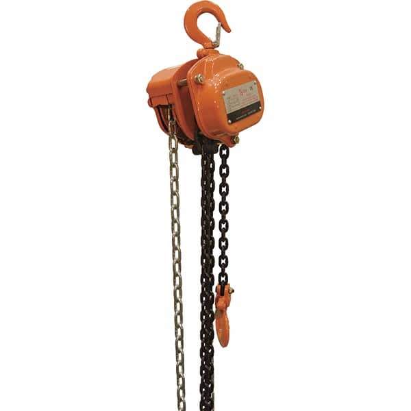 Vestil - 1,000 Lb Lifting Capacity, 15' Lift Height, Hand Hoist - Made from Chain - Exact Industrial Supply