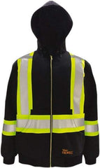 Viking - Size M Flame Resistant/Retardant Jacket - Black, Cotton, Zipper Closure, 40" Chest - Exact Industrial Supply