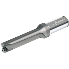 Walter - 96mm Max Drill Depth, 4xD, 24mm Diam, Indexable Insert Drill - 2 Inserts, 25mm Shank Diam, Straight Shank - Exact Industrial Supply