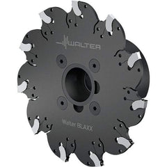 Walter - Arbor Connection, 4mm Cutting Width, 25mm Depth of Cut, 3.94mm Cutter Diam, 3/4" Hole DIam, 9 Tooth Indexable Slotting Cutter - F5055 Toolholder, SX-4.. Insert, Right Hand Cutting Direction - Exact Industrial Supply