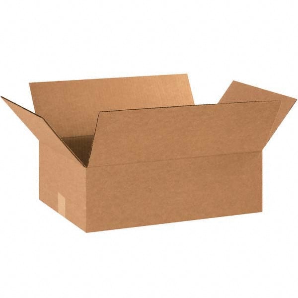 Made in USA - Pack of (25) 12" Wide x 18" Long x 6" High Corrugated Shipping Boxes - Exact Industrial Supply