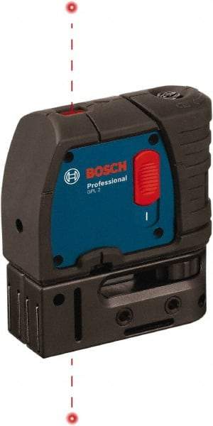 Bosch - 2 Beam 100' Max Range Self Leveling Dot Laser Level - 1/4" at 100' & 1/8" at 30' Accuracy, Battery Included - Exact Industrial Supply