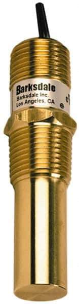 Barksdale - 50 to 300°F Bi-Metal Compact Switch - 1/2" NPT, 11/16 x 1-1/2 Rigid Stem, Brass, ±10°F - Exact Industrial Supply