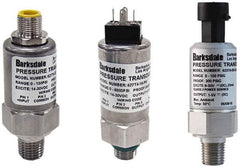 Barksdale - 75 Max psi, ±0.5% Accuracy, 1/4-18 NPT (Male) Connection Pressure Transducer - 0 to 10 VDC Output Signal, Shielded & Jacketed Cable - 1m Wetted Parts, 1/4" Thread, -40 to 185°F, 28 Volts - Exact Industrial Supply