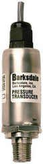 Barksdale - 30 Max psi, ±0.25% Accuracy, 1/4-18 NPT (Male) Connection Pressure Transducer - 100 mV Full Scale (10mV/V) Output Signal, Unshielded Jacketed Cable - 1m Wetted Parts, 1/4" Thread, -40 to 185°F, 15 Volts - Exact Industrial Supply