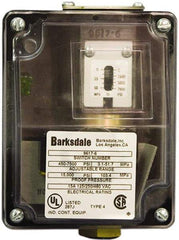 Barksdale - 80 to 1,500 psi Adjustable Range, 7,500 Max psi, Sealed Piston Pressure Switch - 1/4 NPT Female, Screw Terminals, SPDT Contact, 316SS Wetted Parts, 2% Repeatability - Exact Industrial Supply