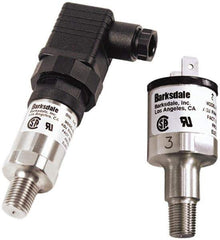 Barksdale - 20 to 120 psi Adjustable Range, 140 Max psi, Compact Pressure Switch - 1/4 NPT Male, 18" Free Leads/Unshielded PVC Jacketed Cable, SPDT Contact, SS Wetted Parts, 8% Repeatability - Exact Industrial Supply
