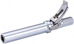 lumax - 15,000 Operating psi, 1/8 Thread, Steel Fixed Grease Gun Coupler - NPT (F) Thread, 22,000 psi Burst Pressure, Silver - Exact Industrial Supply