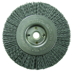 4" Diameter - 1/2 - 3/8" Arbor Hole - Abrasive Nylon Straight Nylox Wheel - Exact Industrial Supply