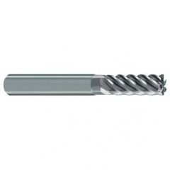 6mm Dia. - 57mm OAL - 45° Helix Bright Carbide End Mill - 6 FL - Exact Industrial Supply