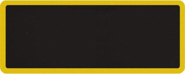 Smart Step - 5' Long x 2' Wide, Dry Environment, Anti-Fatigue Matting - Black with Yellow Borders, Urethane with Urethane Sponge Base, Beveled on All 4 Sides - Exact Industrial Supply