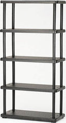 Ability One - Plastic Shelving; Type: Structural Plastic Open Shelving ; Shelf Capacity (Lb.): 180 ; Width (Inch): 36 ; Height (Inch): 74 ; Depth: 18 ; Number of Shelves: 5 - Exact Industrial Supply