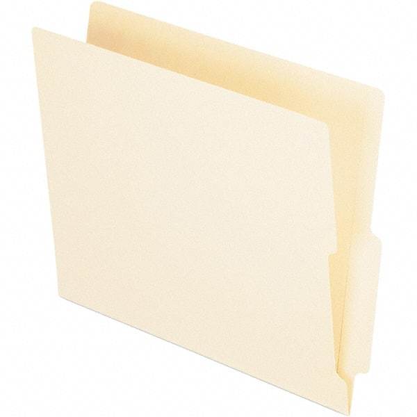 Pendaflex - 12-1/4 x 9-1/2", Letter Size, Manila, File Folders with End Tab - 11 Point Stock - Exact Industrial Supply