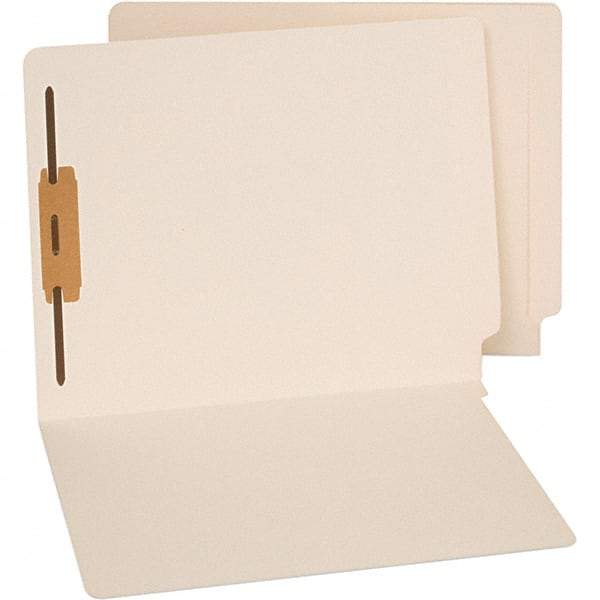 UNIVERSAL - 8-1/2 x 11", Letter Size, Manila, File Folders with End Tab - 11 Point Stock, Straight Tab Cut Location - Exact Industrial Supply