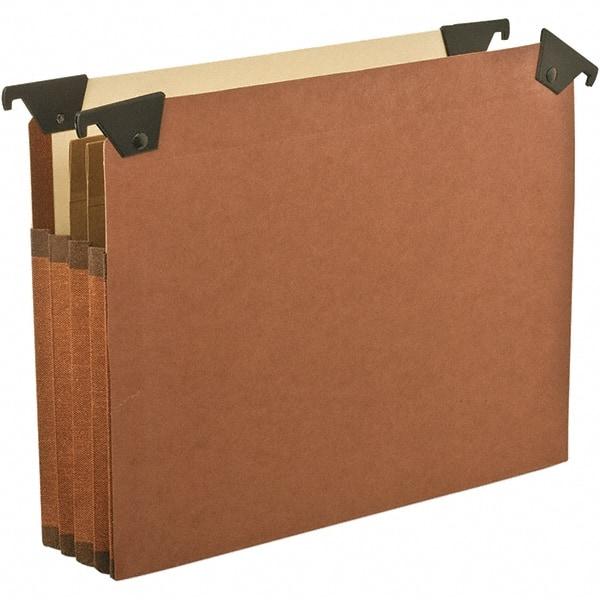 Pendaflex - 12 x 10", Letter Size, Brown, Hanging File Folder - 1/5 Tab Cut Location - Exact Industrial Supply