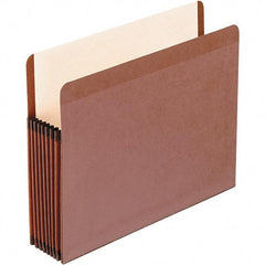 Pendaflex - 11-3/4 x 9-1/2", Letter Size, Brown, Expansion Folders - Straight Tab Cut Location - Exact Industrial Supply