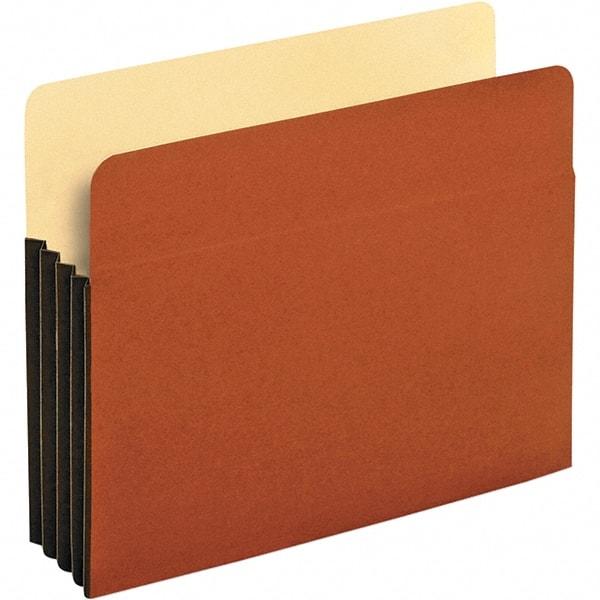 Pendaflex - 11-3/4 x 9-1/2", Letter Size, Brown, Expansion Folders - Straight Tab Cut Location - Exact Industrial Supply