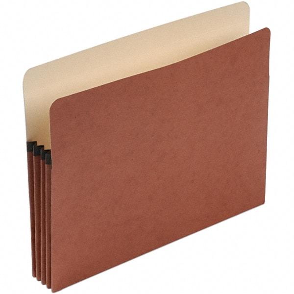 Pendaflex - 11-3/4 x 10-1/4", Letter Size, Brown, 3-1/2" Expanding Wallet - Straight Tab Cut Location - Exact Industrial Supply