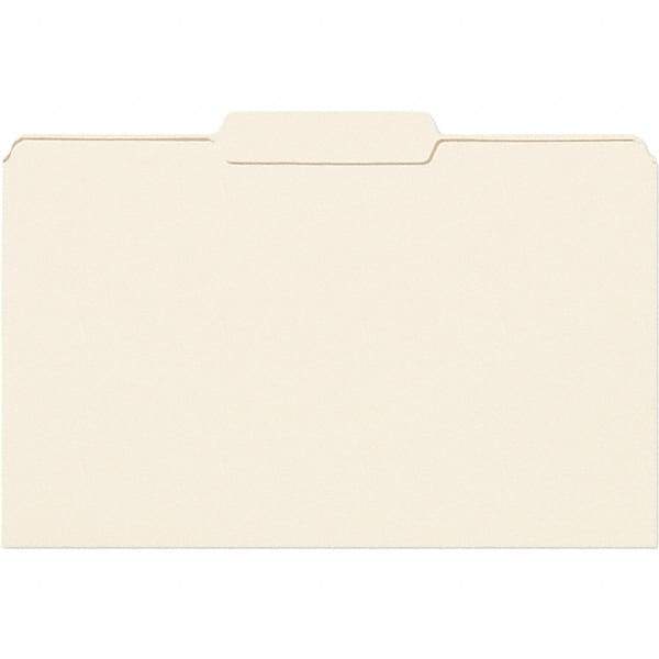 SMEAD - 14-3/4 x 9-1/2", Legal, Manila, File Folders with Top Tab - 11 Point Stock, 1/3 Tab Cut Location - Exact Industrial Supply