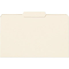 SMEAD - 14-3/4 x 9-1/2", Legal, Manila, File Folders with Top Tab - 11 Point Stock, 1/3 Tab Cut Location - Exact Industrial Supply