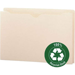 SMEAD - 14-3/4 x 9-1/2", Legal, Manila, File Folders with Top Tab - 11 Point Stock, Straight Tab Cut Location - Exact Industrial Supply