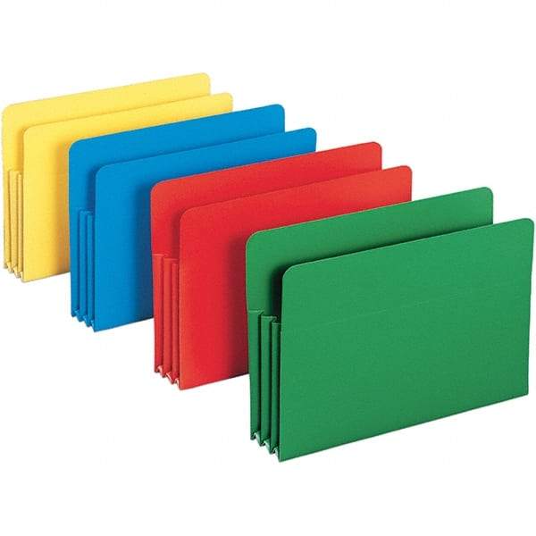 SMEAD - 14-3/4 x 9-1/2", Legal, Assorted Colors, Expansion Folders - Straight Tab Cut Location - Exact Industrial Supply