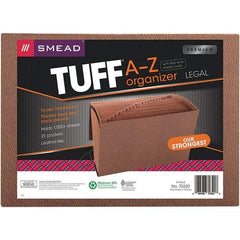 SMEAD - 15 x 10", Legal, Redrope, A-Z Indexed Expanding Files - Assorted Tab Cut Location - Exact Industrial Supply