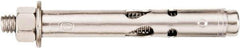 Powers Fasteners - 1/2" Diam, 1/2" Drill, 3-3/4" OAL, 1-1/8" Min Embedment Sleeve Concrete Anchor - 304 Stainless Steel, Hex Head, Hex Drive, 3-3/4" Thread Length - Exact Industrial Supply