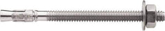 Powers Fasteners - 3/4" Diam, 3/4" Drill, 8-1/2" OAL, 1-5/8" Min Embedment Wedge Expansion Concrete Anchor - 304 Stainless Steel, Hex Nut Head, Hex Drive, 6-1/8" Thread Length - Exact Industrial Supply