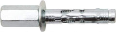 Powers Fasteners - 1/2" Diam, 1/2" Drill, 2-1/4" OAL, 2" Min Embedment Sleeve Concrete Anchor - 1018 Steel, Zinc-Plated Finish, Hex Head, Hex Drive, 2-1/4" Thread Length - Exact Industrial Supply