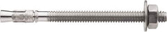Powers Fasteners - 1/2" Diam, 1/2" Drill, 3-3/4" OAL, 1-1/2" Min Embedment Wedge Expansion Concrete Anchor - 316 Stainless Steel, Hex Nut Head, Hex Drive, 2" Thread Length - Exact Industrial Supply