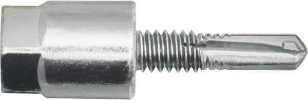 Powers Fasteners - 1/4" Zinc-Plated Steel Vertical (End Drilled) Mount Threaded Rod Anchor - 1/4" Diam x 1" Long, Hex Head, 2,375 Lb Ultimate Pullout, For Use with Steel - Exact Industrial Supply