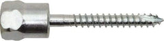 Powers Fasteners - 3/8" Zinc-Plated Steel Vertical (End Drilled) Mount Threaded Rod Anchor - 1/4" Diam x 3" Long, Hex Head, 2,075 Lb Ultimate Pullout, For Use with Wood - Exact Industrial Supply