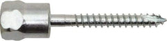 Powers Fasteners - 3/8" Zinc-Plated Steel Vertical (End Drilled) Mount Threaded Rod Anchor - 1/4" Diam x 4" Long, Hex Head, 2,075 Lb Ultimate Pullout, For Use with Wood - Exact Industrial Supply