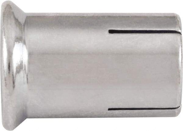 Powers Fasteners - 1/2" Diam, 5/8" Drill, 1" OAL, Drop-In Concrete Anchor - 1008 Carbon Steel, Zinc-Plated Finish, Hammer Drive, 5/8" Thread Length - Exact Industrial Supply