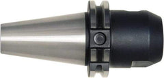 Bilz - CAT40 3/16" Shank Diam Taper Shank 3/16" Hole End Mill Holder/Adapter - 0.689" Nose Diam, 2-1/2" Projection, 5/8-11 Drawbar, Through-Spindle, Through-Bore & DIN Flange Coolant - Exact Industrial Supply