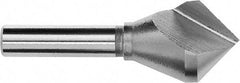 Magafor - 1-1/4" Head Diam, 1/2" Shank Diam, 1 Flute 82° Cobalt Countersink - Uncoated, 2-3/4" OAL, Single End, Straight Shank, Right Hand Cut - Exact Industrial Supply
