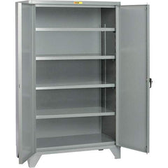 Little Giant - 4 Shelf Storage Cabinet - Steel, 60" Wide x 32" Deep x 78" High - Exact Industrial Supply