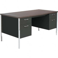 ALERA - Office Desks Type: Double Pedestal Center Draw: Yes - Exact Industrial Supply