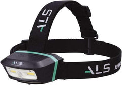 Advanced Lighting Systems - 3 Volt, Black Head Light - 250 Lumens, Rechargeable Battery, LED Lamp - Exact Industrial Supply