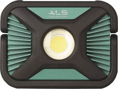 Advanced Lighting Systems - 7.2 Volt, Black & Turquoise Spot Light - 2,000 Lumens, Rechargeable Battery, LED Lamp - Exact Industrial Supply