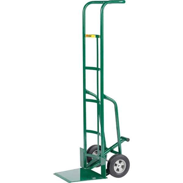 Little Giant - 800 Lb Capacity 60" OAH Hand Truck - Continuous Handle, Steel, Rubber Wheels - Exact Industrial Supply