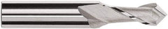 Magafor - 0.3mm Diam, 0.024" LOC, 2 Flute, 90° Point Angle, Solid Carbide Drill Mill - Bright Finish, 1-1/2" OAL, 0.118" Shank Diam - Exact Industrial Supply