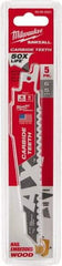 Milwaukee Tool - 6" Long x 1" Thick, Carbide Reciprocating Saw Blade - Tapered Profile, 5 TPI, Toothed Edge, Universal Shank - Exact Industrial Supply