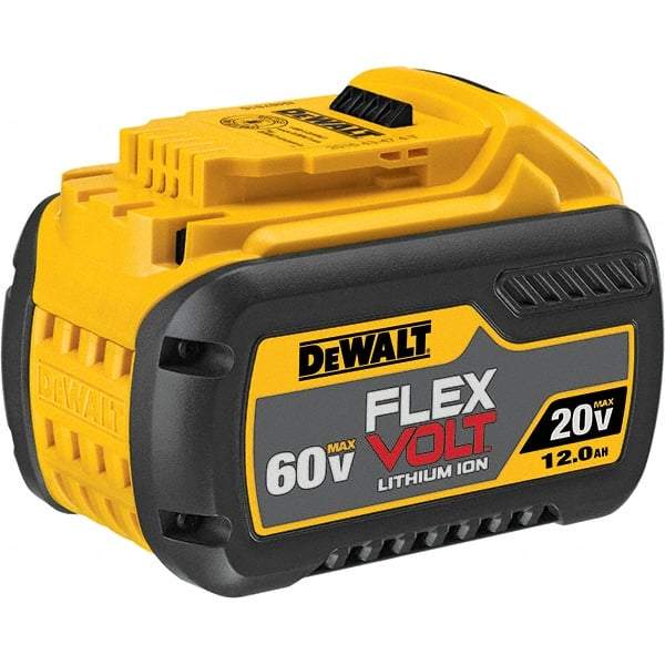 DeWALT - 60 Volt Lithium-Ion Power Tool Battery - 12 Ahr Capacity, 100 min Charge Time, Series 20/60 FLEXVOLT - Exact Industrial Supply